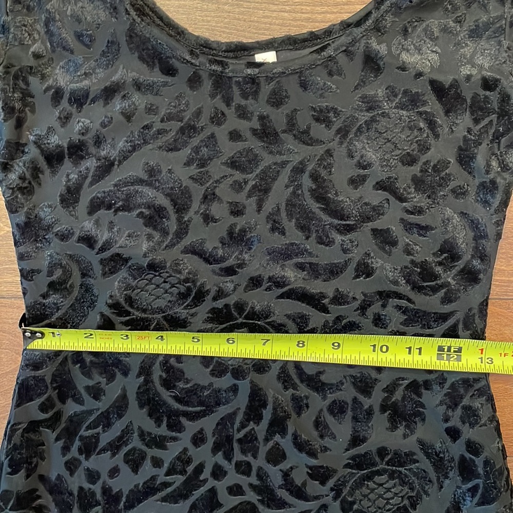 Black Cocktail dress in velvet burn-out size small - Picture 6 of 11